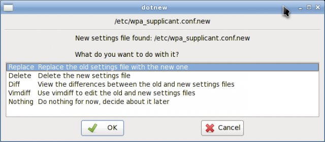 Screenshot of Dotnew setting utility