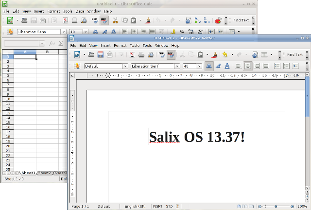 Screenshot of LibreOffice