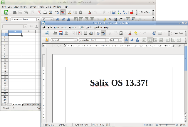 Captura de pantalla de LibreOffice