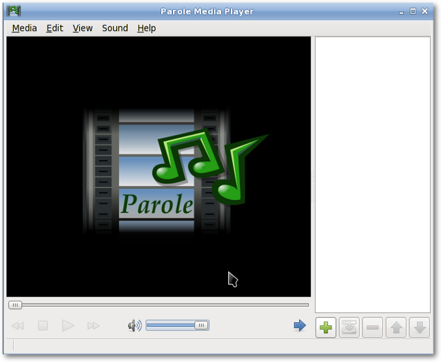 Schermata di Parole Media Player