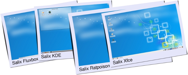 Schermata con le diverse edizioni di SalixOS 13.37