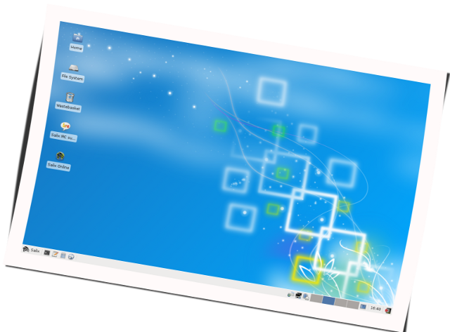 Skärmdump av SalixOS 13,37 standard skrivbord